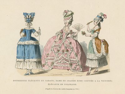 Französische Damenmode, 1780 von French School